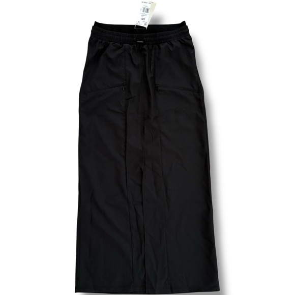adidas Dresses & Skirts - Adidas Adiclub Skirt Black Maxi Long XS JM1250‎ Split Hem Zipper Pockets Stretch